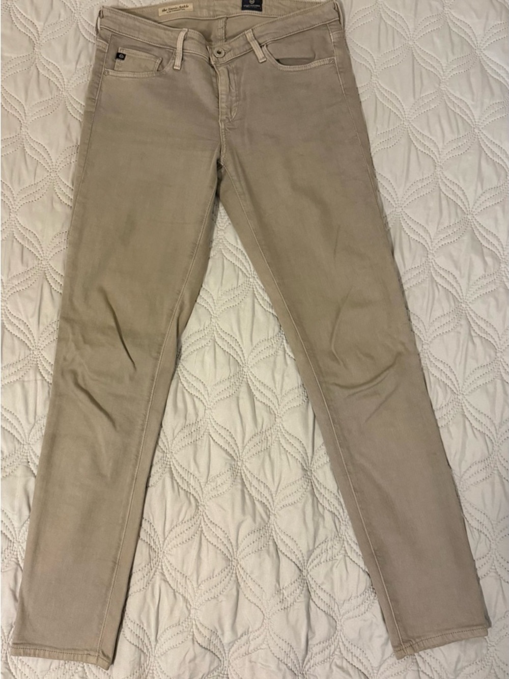 AG Stevie Ankle Gray Slim Straight Jeans Size 26 Made USA